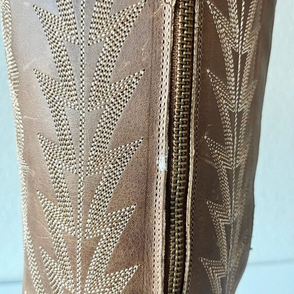 Lane LEXINGTON Over the Knee Womens Cowboy Boots 7 Brown Western Cowgirl Tall - Picture 9 of 13